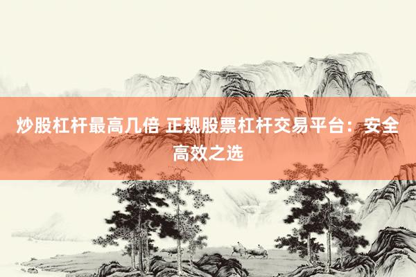 炒股杠杆最高几倍 正规股票杠杆交易平台：安全高效之选