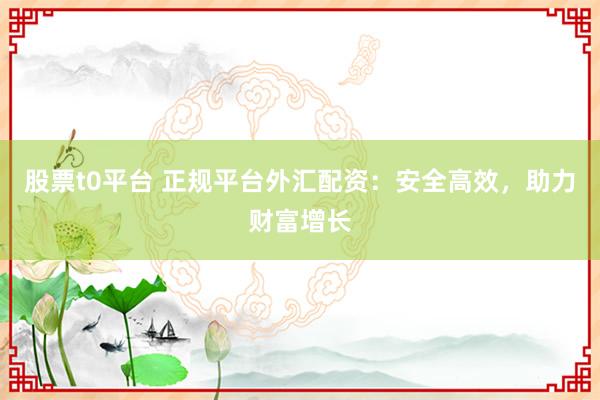 股票t0平台 正规平台外汇配资：安全高效，助力财富增长