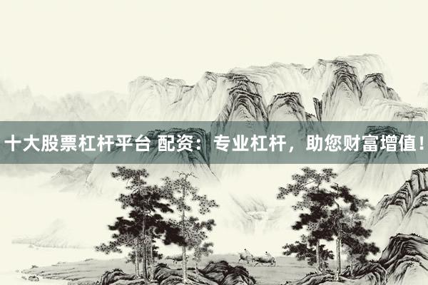 十大股票杠杆平台 配资：专业杠杆，助您财富增值！