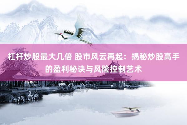 杠杆炒股最大几倍 股市风云再起：揭秘炒股高手的盈利秘诀与风险控制艺术