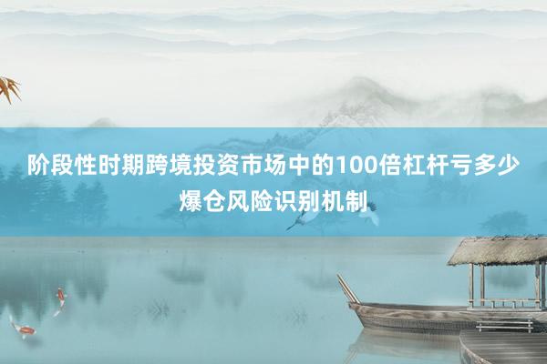 阶段性时期跨境投资市场中的100倍杠杆亏多少爆仓风险识别机制
